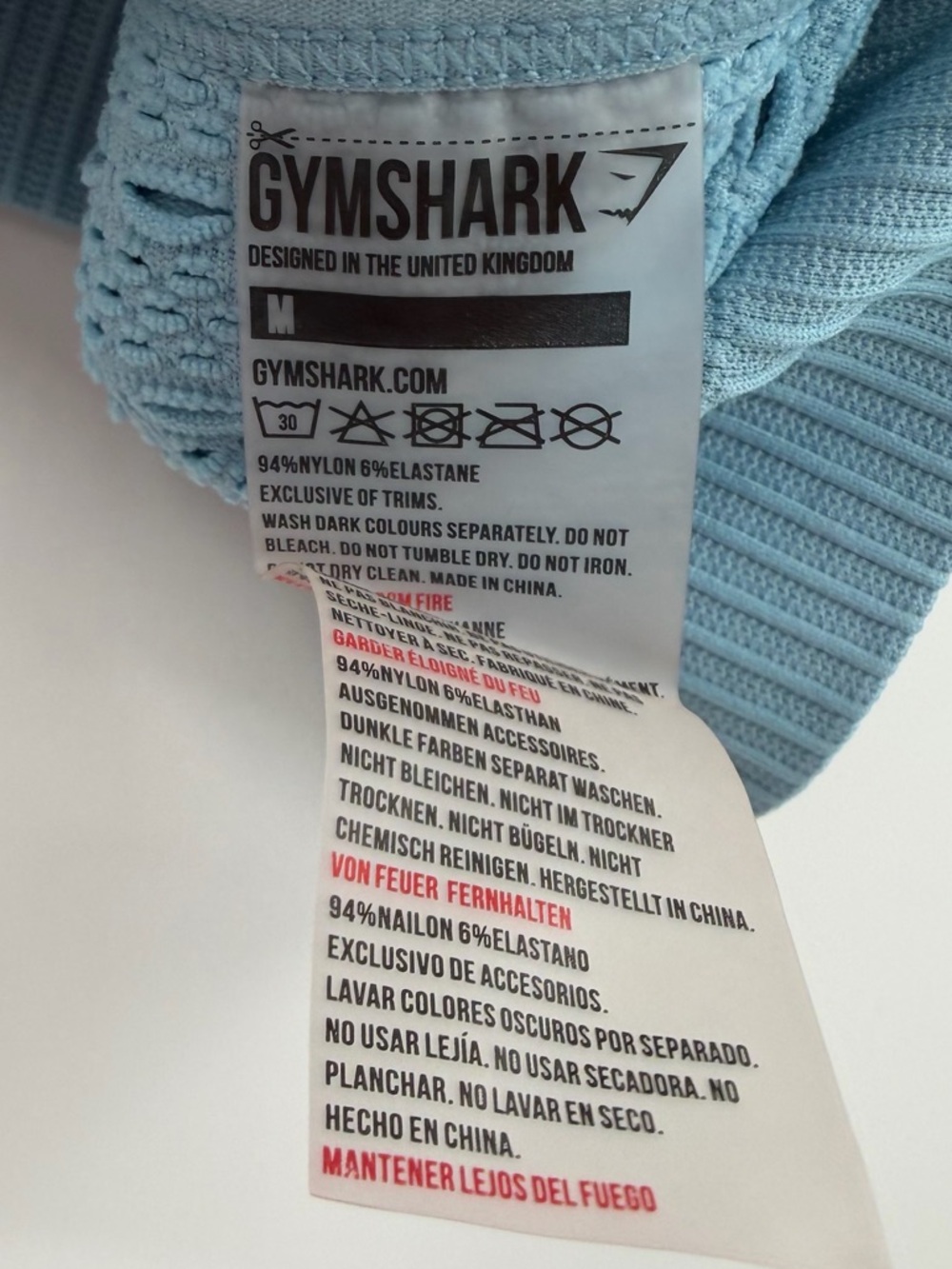 Gymshark blue sports bra medium - Picture 3 of 3